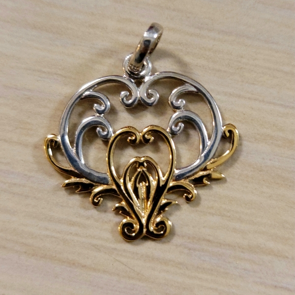 NWT Sterling Silver & Gold Tree of Life Pendant - Picture 2 of 4